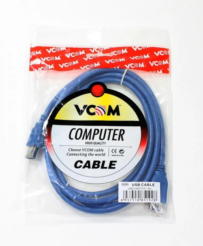 Кабель USB3 AM-AF 1.8M VUS7065-1.8M VCOM