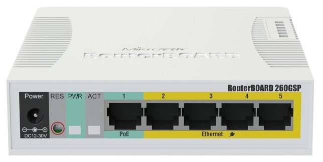 Коммутатор Mikrotik RB260GSP (арт. CSS106-1G-4P-1S) 