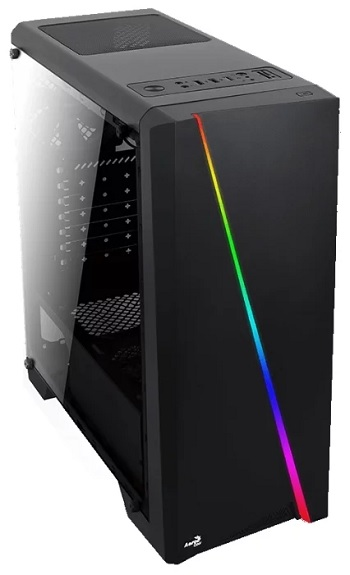 Корпус Aerocool Cylon, ATX, без БП, RGB-подсветка, окно, картридер, 1x USB 3.0 + 2x USB 2.0, 1х120 мм вентилятор в комплекте