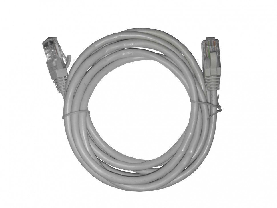 Патч-корд Technolink "C" UTP4 cat.5е, 2.0м, CCA, LSZH, серый, литой коннектор