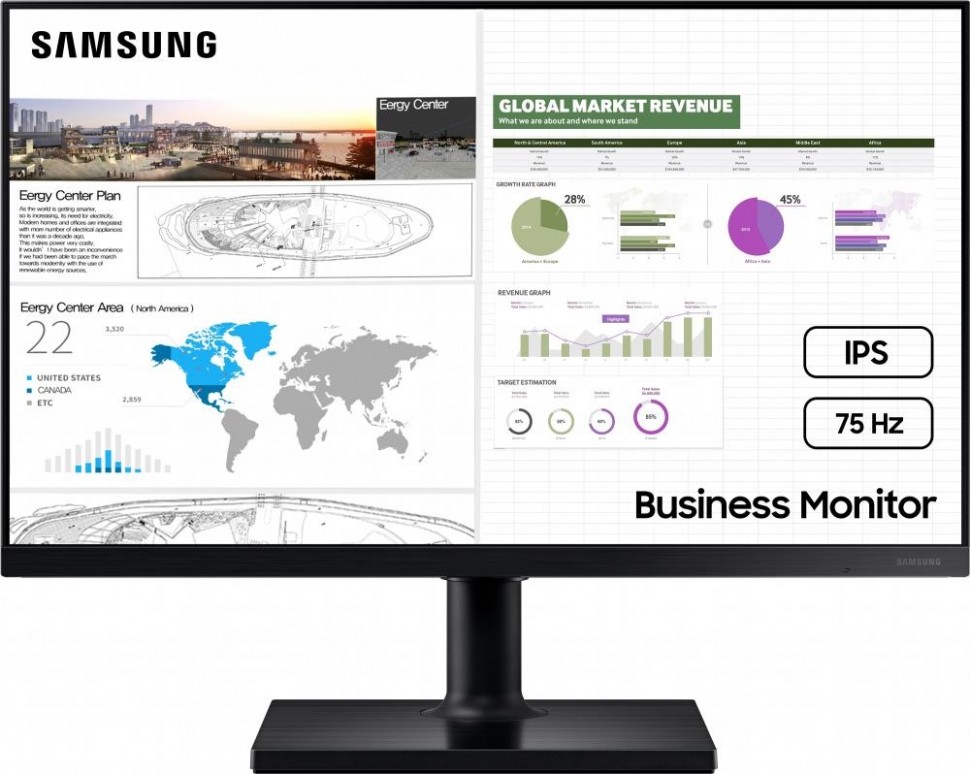 Монитор LCD 24" F24T450FQI LF24T450FQIXCI SAMSUNG