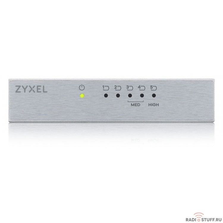 ZYXEL GS-105BV3-EU0101F Коммутатор v3/v2, 5 портов 1000 Мбит/с, настольный, металлический корпус