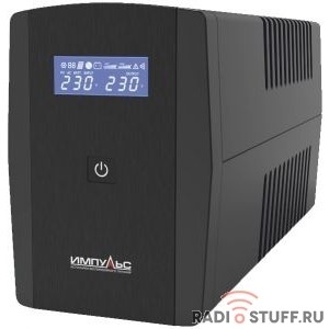 Импульс ИБП Юниор Смарт 1200,черный {1200/720 ВА/Вт, LED, USB, RJ11/RJ45, SCHUKOx4} {JS12217}