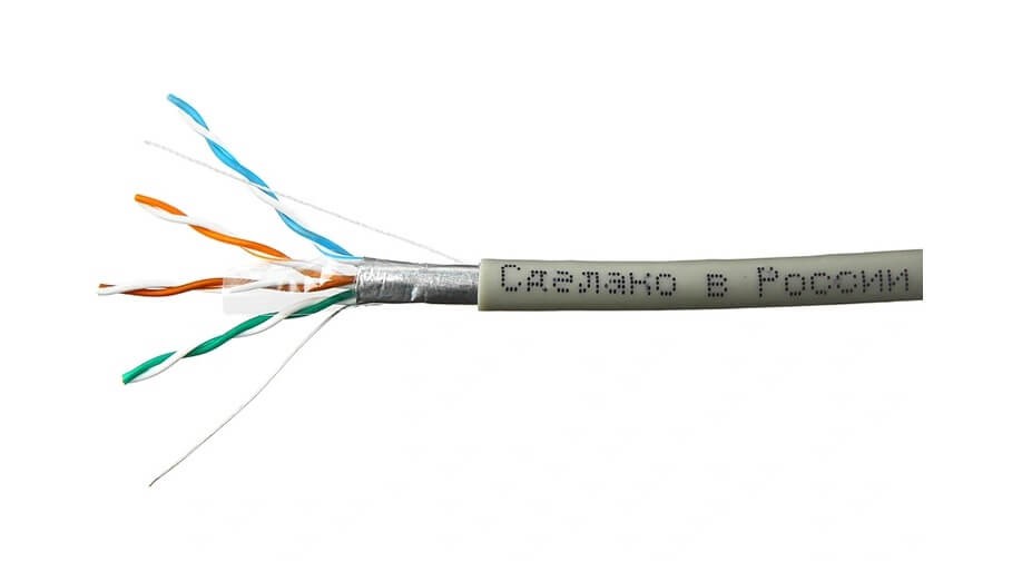 Кабель Skynet Premium FTP4 cat.5е, одножильный, 305м, Cu, Проходит Fluke тест, серый