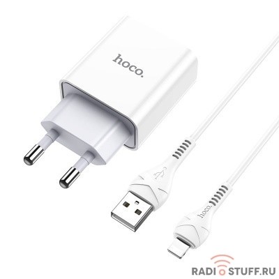 HOCO HC-27947 C81A/ Сетевое ЗУ + Кабель Lightning 1m/ 1 USB/ Выход: 10.5W/ White