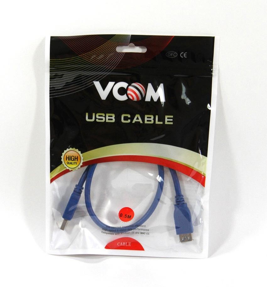 Кабель USB3 AM-AF 0.5M VUS7065-0.5M VCOM