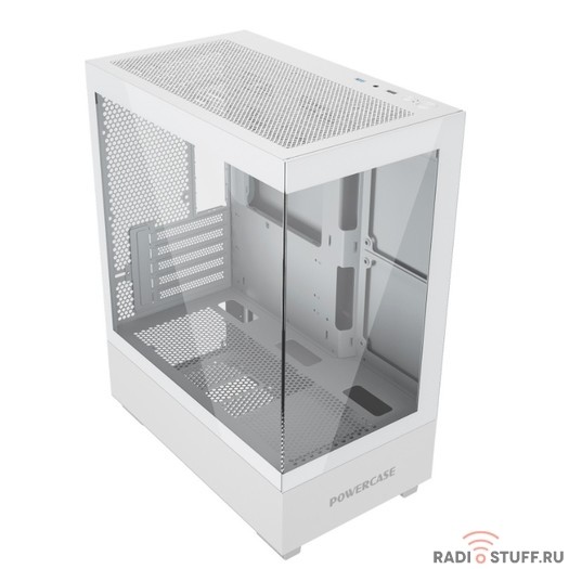 Powercase Vision Micro M, Tempered Glass, белый, mATX  (CVMMW-L0)