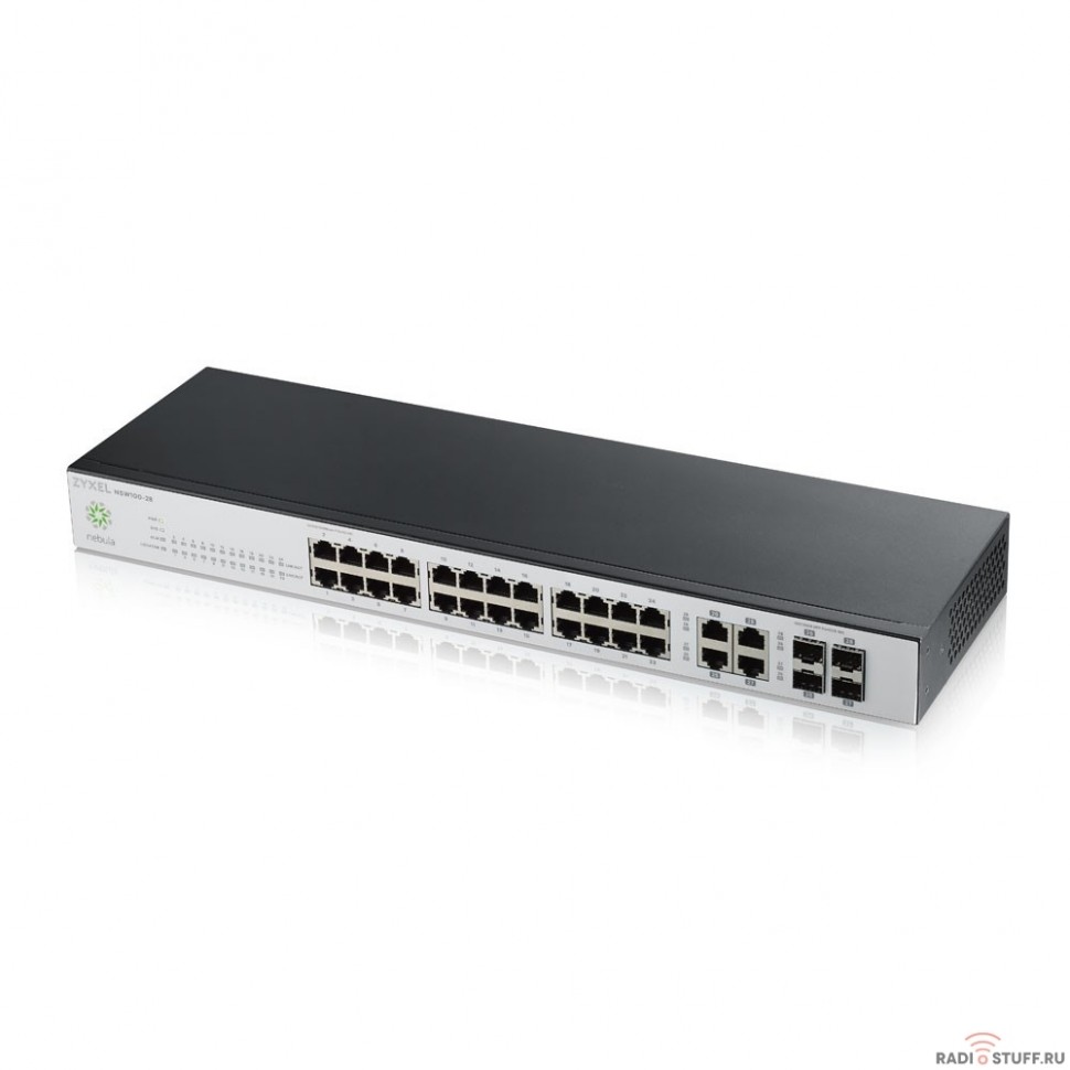 ZYXEL NSW100-28-EU0101F Коммутатор Nebula NSW100-28 с управлением в облаке, 24xGE, 4xCombo (SFP/RJ-45)