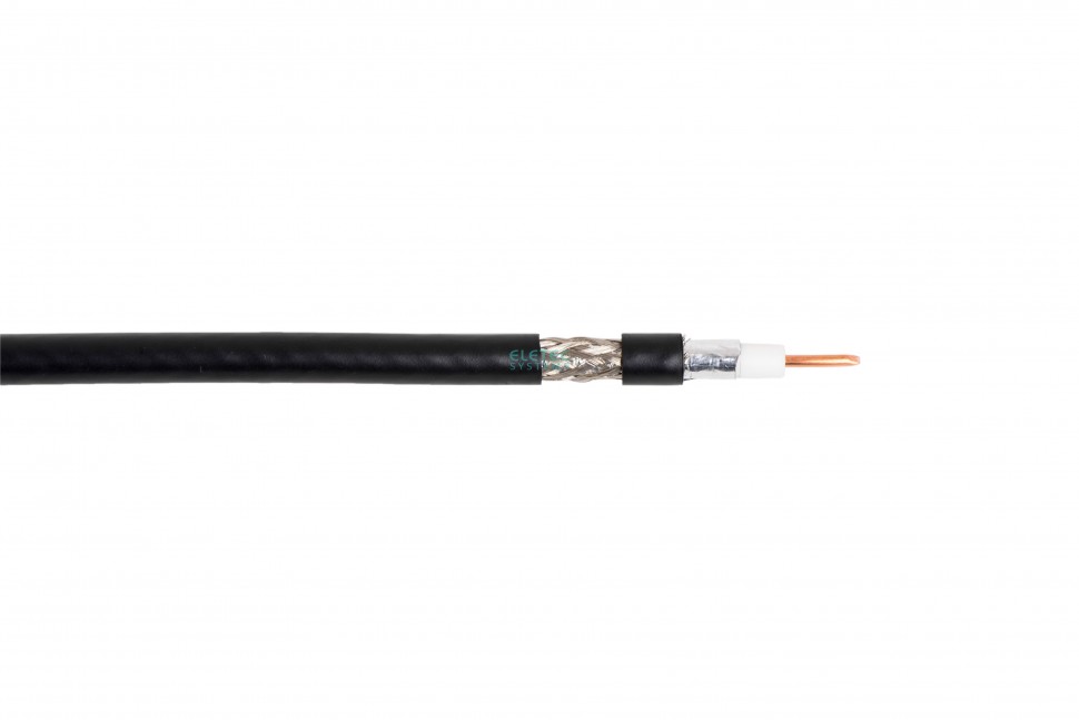 Кабель коаксиальный 5D-FB CCA  50 Ом черный, Outdoor, 100 м